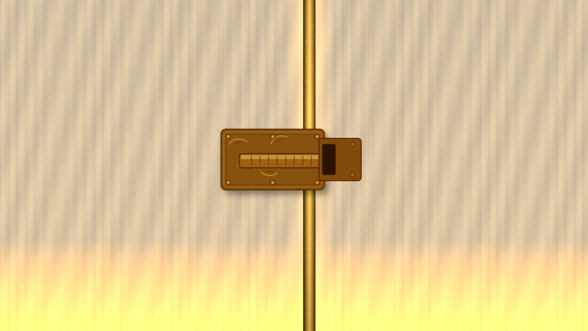 Ornate antique bronze door latch half-open with warm golden light through the gap, symbolising access through a single window