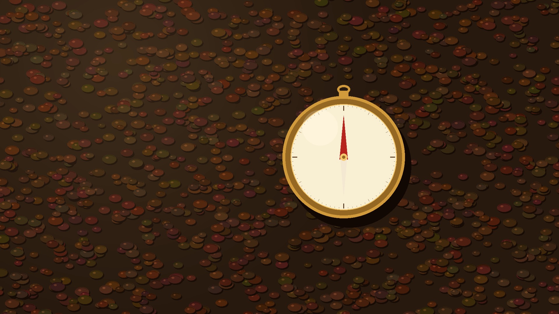 Antique brass pocket compass on a bed of dark cocoa beans, symbolising farm geolocation for EUDR